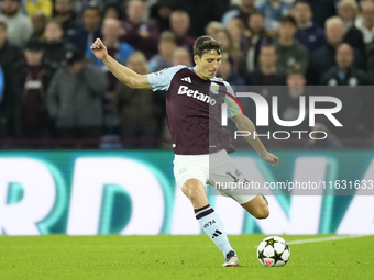 Pau Torres centre-back of Aston Villa and Spain does passed during the UEFA Champions League 2024/25 League Phase MD2 match between Aston Vi...