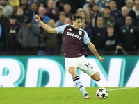 Pau Torres centre-back of Aston Villa and Spain does passed during the UEFA Champions League 2024/25 League Phase MD2 match between Aston Vi...