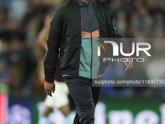 Vincent Kompany head coach of Bayern Munich after lossing the UEFA Champions League 2024/25 League Phase MD2 match between Aston Villa FC an...