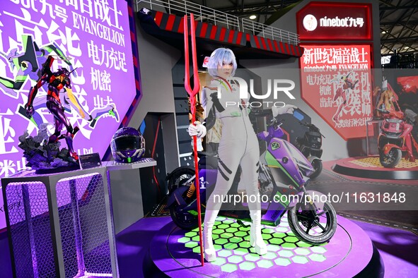 A handmade model is displayed at the Wonder Festival 2024 in Shanghai, China, on October 2, 2024. 