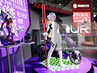 A handmade model is displayed at the Wonder Festival 2024 in Shanghai, China, on October 2, 2024. (