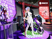 A handmade model is displayed at the Wonder Festival 2024 in Shanghai, China, on October 2, 2024. (