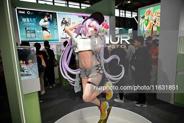 A handmade model is displayed at the Wonder Festival 2024 in Shanghai, China, on October 2, 2024. 