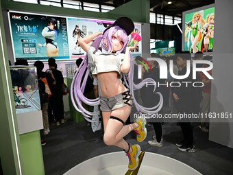 A handmade model is displayed at the Wonder Festival 2024 in Shanghai, China, on October 2, 2024. (