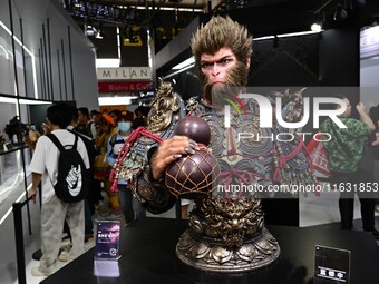 A handmade model is displayed at the Wonder Festival 2024 in Shanghai, China, on October 2, 2024. (