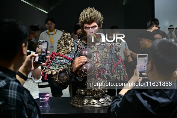 A handmade model is displayed at the Wonder Festival 2024 in Shanghai, China, on October 2, 2024. 