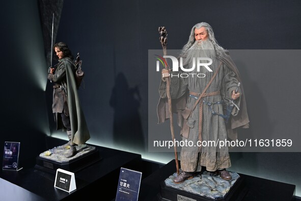 A handmade model is displayed at the Wonder Festival 2024 in Shanghai, China, on October 2, 2024. 