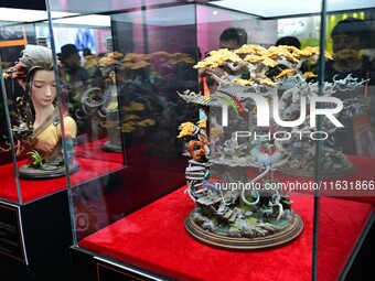 A handmade model is displayed at the Wonder Festival 2024 in Shanghai, China, on October 2, 2024. (