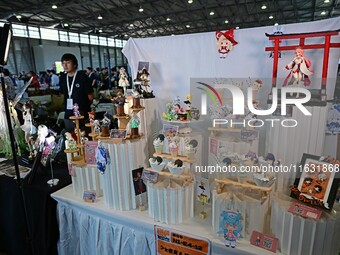 A handmade model is displayed at the Wonder Festival 2024 in Shanghai, China, on October 2, 2024. (