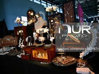 A handmade model is displayed at the Wonder Festival 2024 in Shanghai, China, on October 2, 2024. (