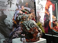 A handmade model is displayed at the Wonder Festival 2024 in Shanghai, China, on October 2, 2024. (