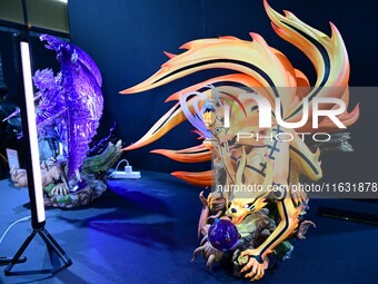 A handmade model is displayed at the Wonder Festival 2024 in Shanghai, China, on October 2, 2024. (