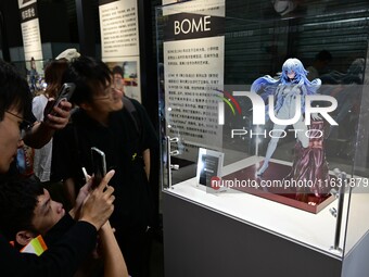 A handmade model is displayed at the Wonder Festival 2024 in Shanghai, China, on October 2, 2024. (