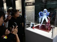 A handmade model is displayed at the Wonder Festival 2024 in Shanghai, China, on October 2, 2024. (