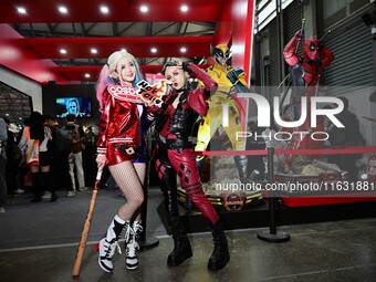 A handmade model is displayed at the Wonder Festival 2024 in Shanghai, China, on October 2, 2024. (