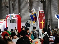 A handmade model is displayed at the Wonder Festival 2024 in Shanghai, China, on October 2, 2024. (