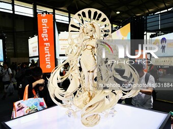 A handmade model is displayed at the Wonder Festival 2024 in Shanghai, China, on October 2, 2024. (