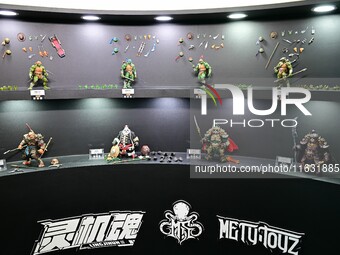 A handmade model is displayed at the Wonder Festival 2024 in Shanghai, China, on October 2, 2024. (