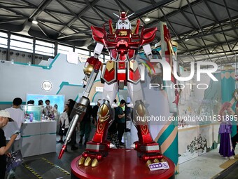 A handmade model is displayed at the Wonder Festival 2024 in Shanghai, China, on October 2, 2024. (