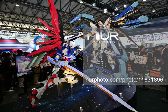 A handmade model is displayed at the Wonder Festival 2024 in Shanghai, China, on October 2, 2024. 