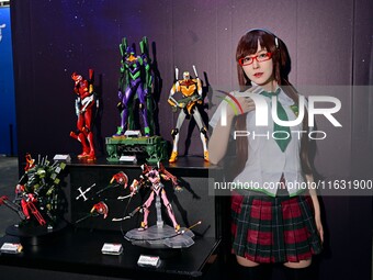 A handmade model is displayed at the Wonder Festival 2024 in Shanghai, China, on October 2, 2024. (