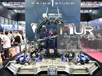 A handmade model is displayed at the Wonder Festival 2024 in Shanghai, China, on October 2, 2024. (