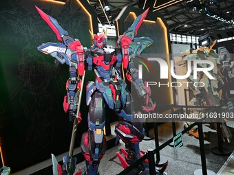 A handmade model is displayed at the Wonder Festival 2024 in Shanghai, China, on October 2, 2024. (