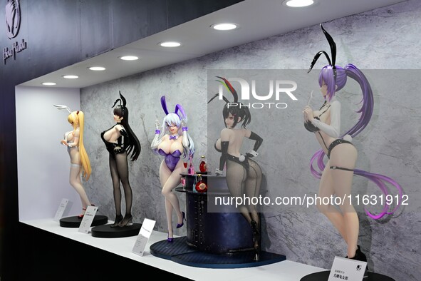 A handmade model is displayed at the Wonder Festival 2024 in Shanghai, China, on October 2, 2024. 