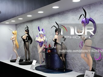 A handmade model is displayed at the Wonder Festival 2024 in Shanghai, China, on October 2, 2024. (