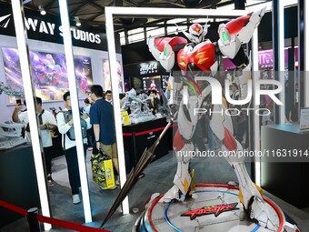 A handmade model is displayed at the Wonder Festival 2024 in Shanghai, China, on October 2, 2024. (