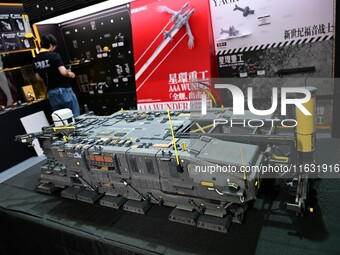 A handmade model is displayed at the Wonder Festival 2024 in Shanghai, China, on October 2, 2024. (