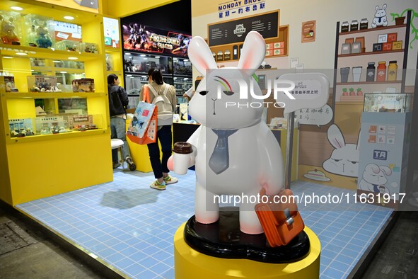 A handmade model is displayed at the Wonder Festival 2024 in Shanghai, China, on October 2, 2024. 