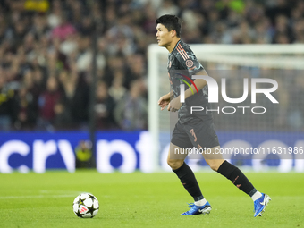 Min-jae Kim centre-back of Bayern Munich and Korea South during the UEFA Champions League 2024/25 League Phase MD2 match between Aston Villa...