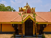 Shangumugham Devi Temple is in Thiruvananthapuram (Trivandrum), Kerala, India, on April 2, 2024. (