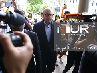 S. Iswaran, Singapore's former transport minister, arrives at the Supreme Court for sentencing after pleading guilty to bribery, obstruction...