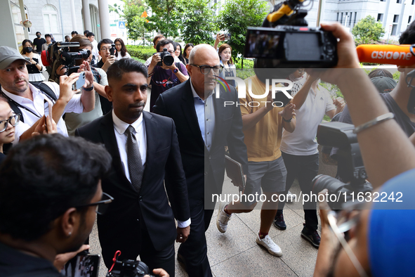 S. Iswaran, Singapore's former transport minister, arrives at the Supreme Court for sentencing after pleading guilty to bribery, obstruction...