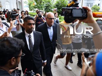 S. Iswaran, Singapore's former transport minister, arrives at the Supreme Court for sentencing after pleading guilty to bribery, obstruction...