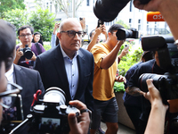 S. Iswaran, Singapore's former transport minister, arrives at the Supreme Court for sentencing after pleading guilty to bribery, obstruction...