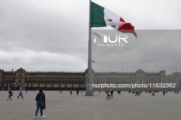 On October 2, 2024, members of the Comite 68 and various social organizations march from the Plaza de las Tres Culturas in Tlatelolco to the...