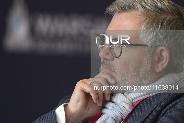 Dietmar Nietan of Social Democratic Party (SPD) and Coordinator of German-Polish Intersocietal and Cross-border Cooperation looks on during...