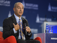 Gen. Jeffrey Harrigian, Vice President Strategic Campaigns at Lockheed Martin speaks during the Warsaw Security Forum 2024 in Warsaw, Poland...