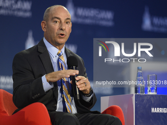 Gen. Jeffrey Harrigian, Vice President Strategic Campaigns at Lockheed Martin speaks during the Warsaw Security Forum 2024 in Warsaw, Poland...