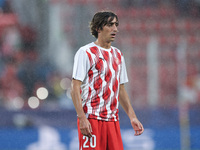 Bryan Gil of Girona FC participates in the UEFA Champions League 2024/25 League Phase MD2 match between Girona FC and Feyenoord at Estadi Mo...