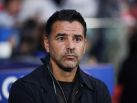 Michel is the coach of Girona FC during the UEFA Champions League 2024/25 League Phase MD2 match between Girona FC and Feyenoord at Estadi M...