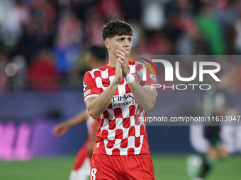 18 Krejci of Girona FC participates in the UEFA Champions League 2024/25 League Phase MD2 match between Girona FC and Feyenoord at Estadi Mo...