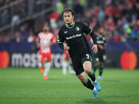 Ayase Ueda of Feyenoord participates in the UEFA Champions League 2024/25 League Phase MD2 match between Girona FC and Feyenoord at Estadi M...