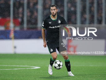 David Hancko of Feyenoord controls the ball during the UEFA Champions League 2024/25 League Phase MD2 match between Girona FC and Feyenoord...