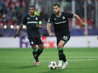 David Hancko of Feyenoord controls the ball during the UEFA Champions League 2024/25 League Phase MD2 match between Girona FC and Feyenoord...