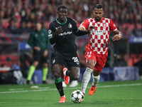 Ibrahim Osman of Feyenoord controls the ball while defended by Herrera of Girona FC during the UEFA Champions League 2024/25 League Phase MD...