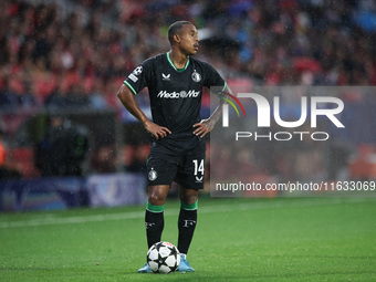 Igor Paixao of Feyenoord participates in the UEFA Champions League 2024/25 League Phase MD2 match between Girona FC and Feyenoord at Estadi...